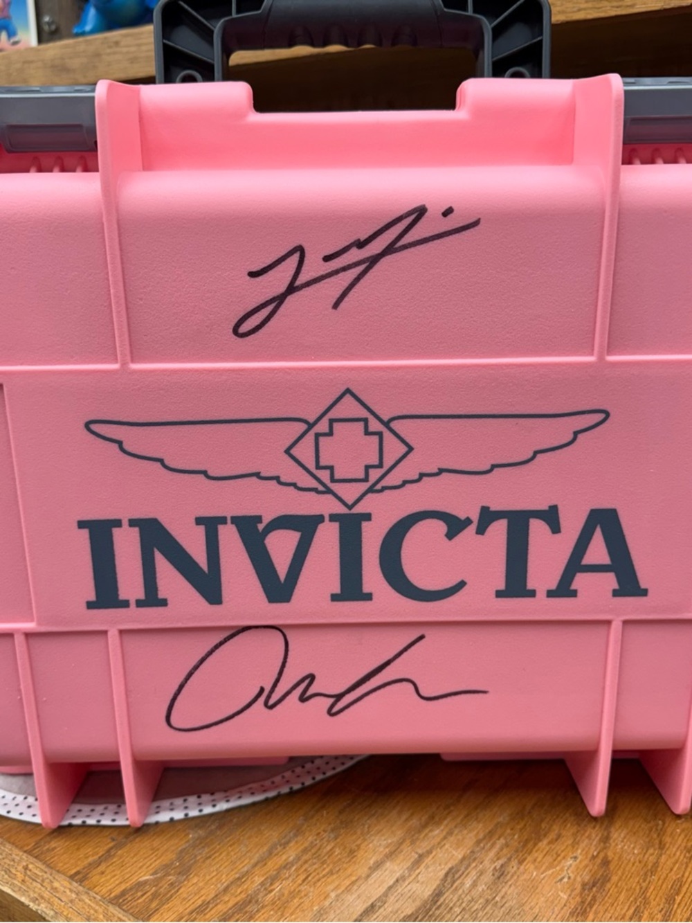 Invicta Pink Hard Storage Case with Bold Logo